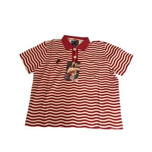 Golf le Fleur Darryl Striped Polo Red